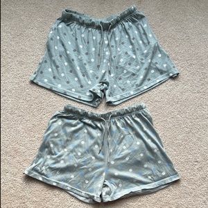 Polka Dot Pattern Sleep Shorts: Set of Two